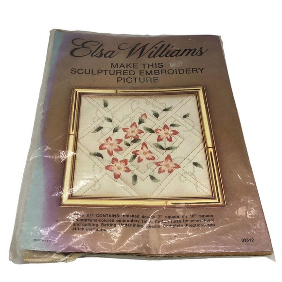 Elsa Williams Embroidery Kit Salt Marsh Roses Vintage RARE - Picture 2 of 5